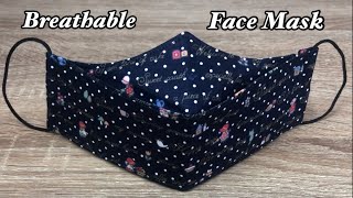 Breathable Face mask  How to make 3D Face mask  3 Layer DIY Face mask [upl. by Ches]