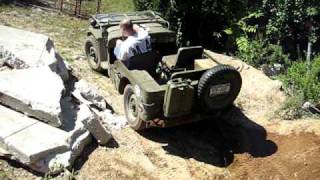 WWII WILLYS Jeep 5 point turn on hill [upl. by Yssak]