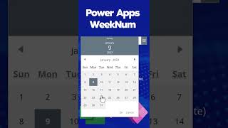 Finally Power Apps WeekNum and ISOWeekNum function just like Excel [upl. by Doi]