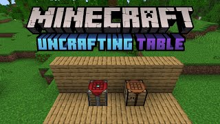 Uncrafting Table Addon for Minecraft [upl. by Teak]