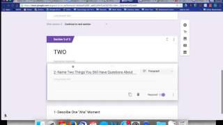 Adding Sections and Titles in Google Forms [upl. by Nnayrrehs]