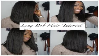 HOW TO CUT A LONG BOB DIY  HAIR TUTORIAL [upl. by Swope]