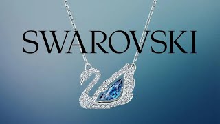 SWAROVSKI  Dancing Swan Necklace with Blue and White Crystals [upl. by Scott]