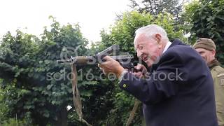 WW2 British Resistance Veteran Fires Sten Gun After 70 Years [upl. by Haidedej612]