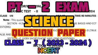 Science PT  2 Exam Question Paper Class  7  2023  2024  NCERT  KV  Sasmita [upl. by Letnom807]