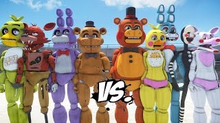 FIVE NIGHTS AT FREDDYS VS FIVE NIGHTS AT FREDDYS 2 [upl. by Clarinda]