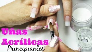 Uñas de acrilico para principiantes  beginner acrylic nails [upl. by Aleuqahs]