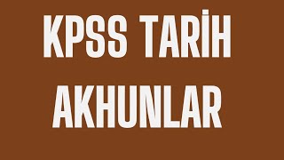 26KPSS TARİH 2026  Akhunlar Eftalitler 8GÜN tarih kpss [upl. by Neerol399]