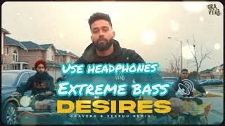 NEW PUNJABI SONG  Desires by AP Dhillon  Extreme Bass boosted song  use headphones  music song [upl. by Anuahsar975]