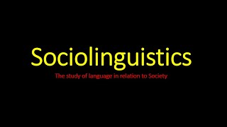 Introduction to Linguistics Sociolinguistics 2 [upl. by Salohcim824]