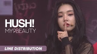 MIXNINEMy9Beauty 마이9美  Hush 쉿  Line Distribution [upl. by Klemm977]