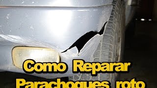 》 Como reparar parachoques con fibra de vidrio  Arreglar golpe en el coche [upl. by Veats]