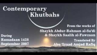 Abu Iyaad Amjad Rafiq  Contemporary Khutbahs  Having Taqwa of Allah [upl. by Conant318]