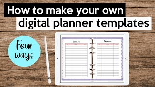 How to make digital planner templates  Goodnotes amp other PDF apps [upl. by Alessig]