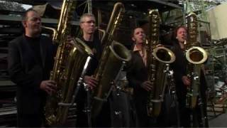 quotHelter Skelterquot Beatles played by DEEP SCHROTT bass sax quartet [upl. by Howzell]