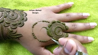 Latest Unique Stylish and Beautiful Mehndi Design for Hand  Arham Mehndi Designs [upl. by Zertnom]