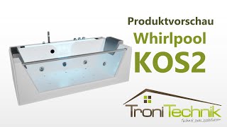 TroniTechnik  Whirlpool Badewanne KOS 2 179cm x 85cm [upl. by Luapnaes]