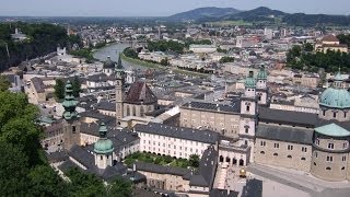 Österreich Salzburg Altstadt Austria Salzburg old town HD 1080P [upl. by Ydnat]