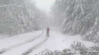 STORM CENTER Noreaster bears down bringing heavy snow and strong winds [upl. by Zhang171]