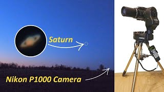 Nikon P1000  Zooming Saturn in the morning sky 2021 No telescope  its just a camera Super zoom [upl. by Narmak]