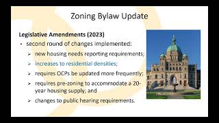 Draft Zoning Bylaw No 1395 Public Information Meeting Presentation Recording [upl. by Normandy]