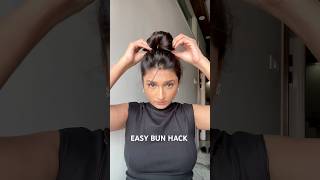 Easiest bun hack hairstyle hair hairhack [upl. by Pavier423]