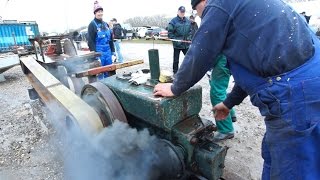 Savværk Med Hidsigt Temperament Opstart Forårstræf 2016 Motorsamlingen Djursland [upl. by Aracaj]