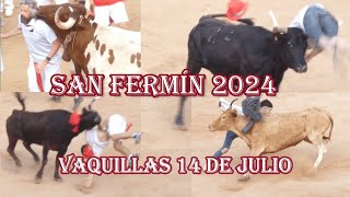 Vaquillas 14 julio sanfermin2024 completo 88 [upl. by Nylhtak]