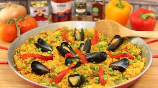 Como Hacer Paella Mixta  Mariscos Y Carnes [upl. by Nomed]