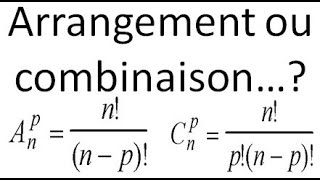 combinaison arrangement probabilité combination arrangement probability [upl. by Claudian510]