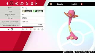 Shiny CRADILY found during Suicune Dynamax Adventures 10252020  Pokémon Sword Showcase [upl. by Hara]