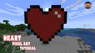 MINECRAFT HEART PIXEL ART TUTORIAL JS ♥ [upl. by Ayama]