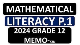 P1 MATHEMATICAL LITERACY GRADE 2024 12 FINAL EXAM PREP THUNDEREDUC KZN [upl. by Uke]