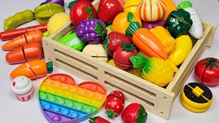 Oddly Satisfying VideoHow to Cutting New Wooden Fruits and Vegetables ASMR  Cutting Plastic fruits [upl. by Lema]