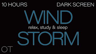 HOWLING WIND Sounds for Sleeping Relaxing Studying BLACK SCREEN Real Storm Sounds SLEEP SOUNDS [upl. by Ronalda523]