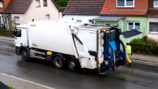 MB Actros Faun Variopress für die gelben Säcke [upl. by Sewellyn]