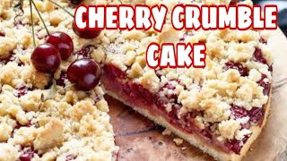 CHERRY CRUMBLE CAKE  KIRSCH STREUSEL KUCHEN QUICK AND EASY RECIPE EVERYBODY WILL LOVE IT [upl. by Nich915]