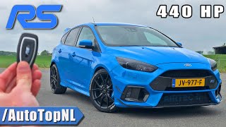 440HP FORD FOCUS RS MK3 REVIEW on AUTOBAHN NO SPEED LIMIT by AutoTopNL [upl. by Nanaj]