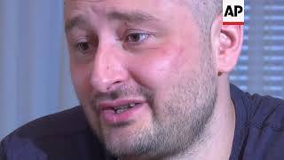 Full interview with Babchenko flowers at his Kiev apartment [upl. by Attenad841]