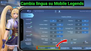 Come cambiare lingua su Mobile Legends 2024  Cambia lingua su Mobile Legends [upl. by Eslek]