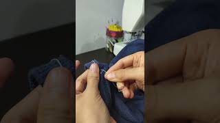 Puntada Collareta a mano aprende sewing diy sewingtips hazlotumismo viral sewinghacks [upl. by Aneis]