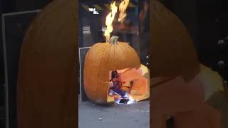 4 Knife wielding robots fight a flaming pumpkin [upl. by Odine231]