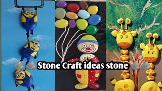 beautiful stone craft idea 💡stone viralvideo art craft drawing stonecraft [upl. by Cross]