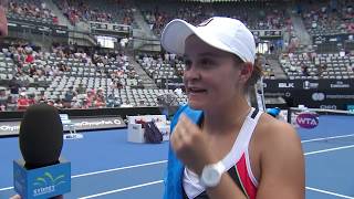 Ashleigh Barty On Court Interview R1  Sydney International 2018 [upl. by Melva]