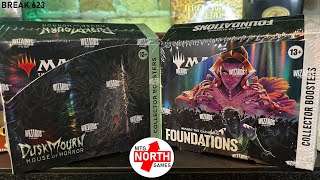 MTG Foundations vs Duskmourn Collector Box Opening Pricing 4 Boxes Each [upl. by Tabbi]