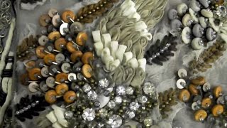 Hand Embroidery Designs sequins crystal Beads Haute couture beading [upl. by Oibesue]