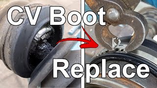 How to Replace the CV Boot on a Driveshaft  Clean amp Grease  Band Installation  Tech Tip 25 [upl. by Arihsay]