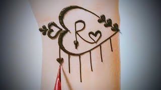 Latest R Letter Mehndi Design  New Creative quotRquot Alphabet Mehndi Tattoo Design 🔥🔥🔥 [upl. by Assir]