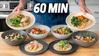 How I Cook 20 Healthy Meals in 1 HOUR [upl. by Rebor]