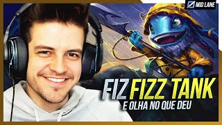 Fiz FIZZ quotTANKquot na MID LANE Será que DEU CERTO 😱🎣 [upl. by Hinze]